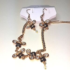 Gold and Black Bee Jewelry Set